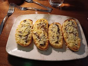 Bruchetta funghi vegan at Vito's Italian Restaurant   in Sheffield