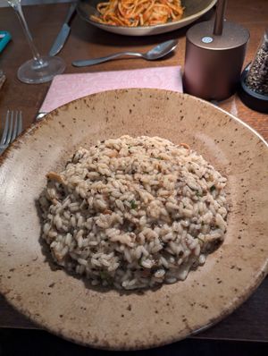 Mushroom and truffle risotto at Vito's Italian Restaurant   in Sheffield