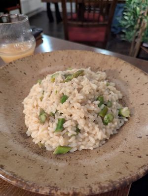 Asparagus risotto at Vito's Italian Restaurant   in Sheffield