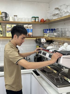 Oat /soya and coconut milk with your drinks   at Tit Coffee  in Cat Ba