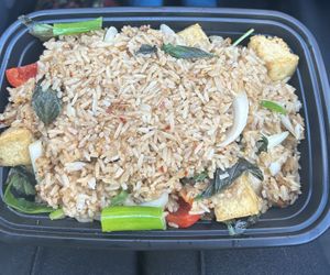 Thai basil fried ricee  at Saap Fusion in Auburn