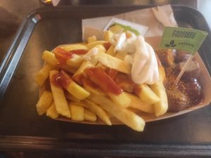 Currywurst Pommes at Pommes Freunde - Dortmund in Dortmund