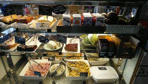 Salads and cakes at Eden Cafe in Witney