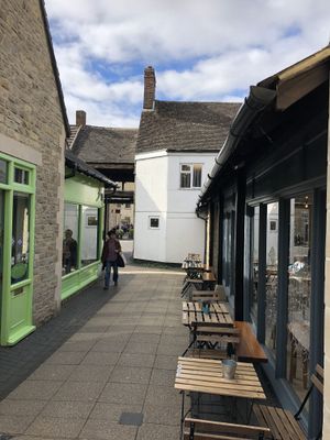 Outside at Eden Cafe in Witney