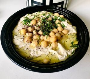 Hummus Beiruti at Falafil Al Rabiah Al Khadra - Arjan in Dubai