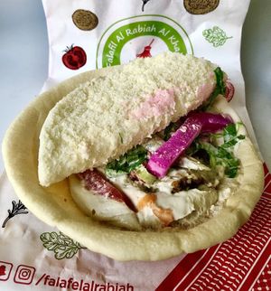 Stuffed falafel sandwich   at Falafil Al Rabiah Al Khadra - Arjan in Dubai