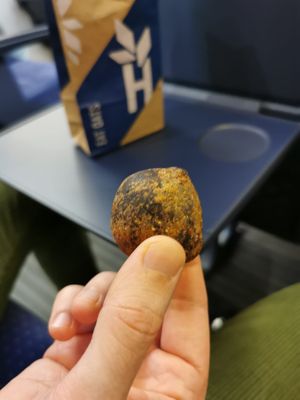 Chocolate and cherry energy ball (dense but tasty) at Haferkater - Hbf in Munich