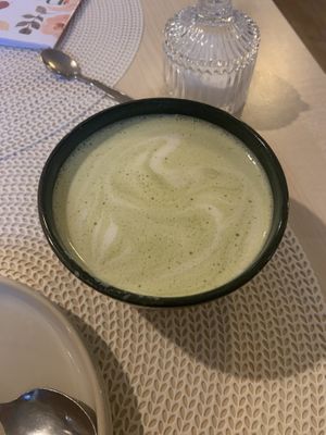 Matcha   at Roots Cafe in Chambery