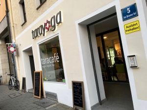 outside at Taracafe in Regensburg