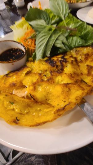 Crispy Crepe with Fresh Basil  at Saigon Bistro in Sterling