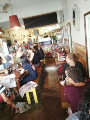 indoor seating  at Footbridge Cafe in Brunswick Heads