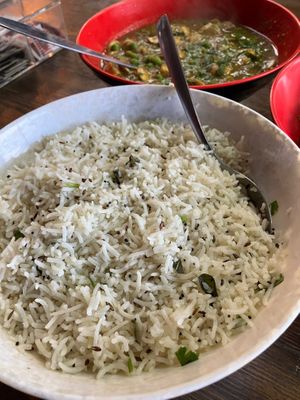 Side of rice at Kaur's Kitchen in Edmonton