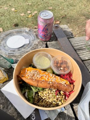 The bowls were outstanding!  This is the sweet potato bowl  Lots of flavor and lots of food!    at Boston Store - Maybe closed in Peninsula