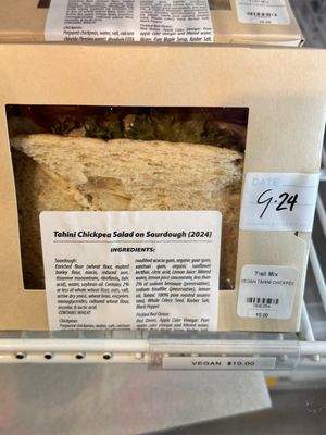 Chickpea salad sandwich    at Boston Store - Maybe closed in Peninsula