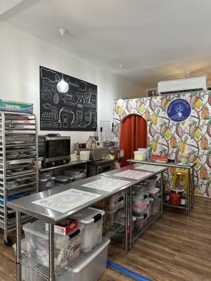 Inside   at Bleu Chocolát Workshop in St Croix