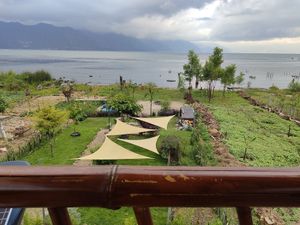 View over Lago de Atitlán at Luna y Sol Atitlán - Co-living & Restaurante Vegetariano in San Pedro La Laguna