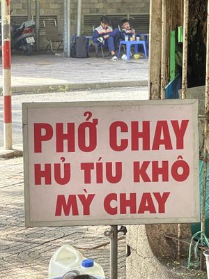 Menu   at Nameless street food stall in Ho Chi Minh City