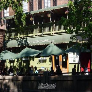 Creek side seating...Spring & Summer at Greenleaf Restaurant in Ashland
