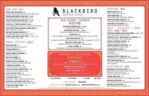menu! at Blackbird Modern Asian in Jupiter