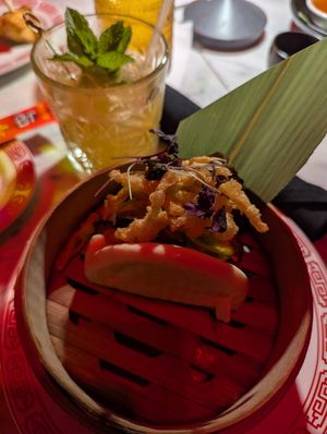 truffle mushroom bao bun! at Blackbird Modern Asian in Jupiter