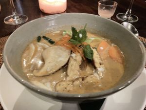 Vegetable laksa curry  at Sakti Dining Room in Mambal