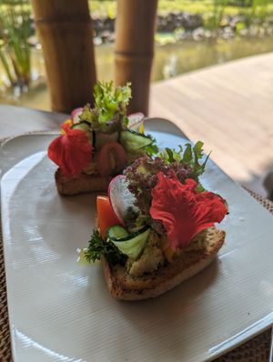 Cassava flatbread at Sakti Dining Room in Mambal