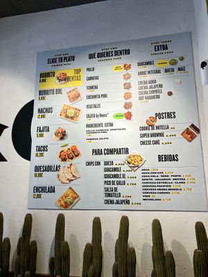 Menu Board - October 2024 at Gonzalez & Co Les Corts in Barcelona