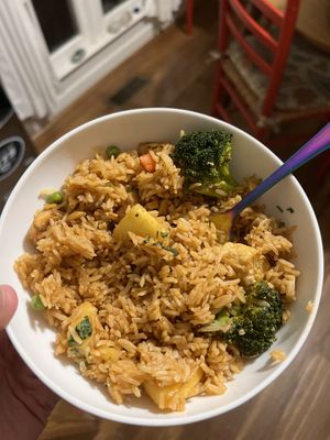 Vegan Pineapple Fried Rice  at Tangerine Cafe in Cary