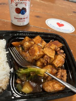 Vegan Tofu with Candied Walnuts  at Tangerine Cafe in Cary