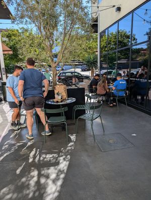 Outside patio at Erewhon Market - Silverlake in Los Angeles