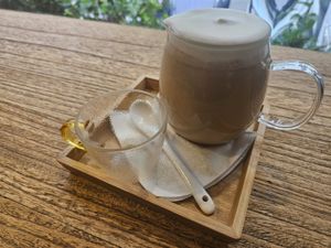 Oat milk tea with spices, NT$ 170 at Away Cafe - 別處咖啡 in Taipei