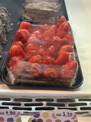 vegan fruit cake - available daily in different variations, depending on seasonal fruit   at Cafe Konditorei Vogl in Eferding