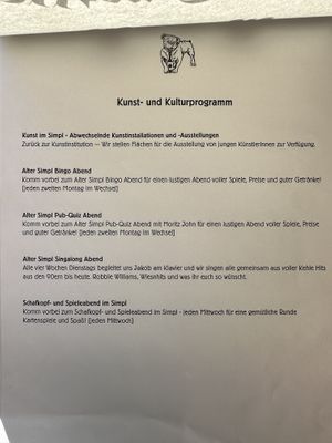 Kunst- & Kulturprogramm  at Alter Simpl in Munich