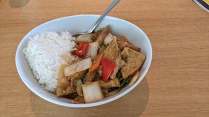 Black pepper tofu at Shisoya Noodles in Vienna