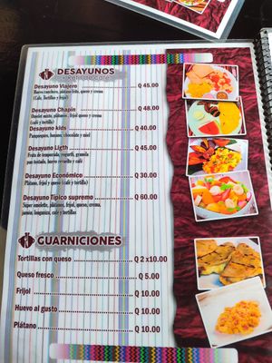 Menu 2 at Restaurante Xe kuku'Aab'aj in San Juan La Laguna