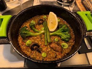 Mushroom Paella at Viana Barcelona in Barcelona