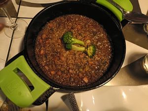 Vegan paella at Viana Barcelona in Barcelona