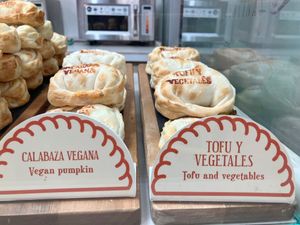  Vegan-ready empanada options at La Porteñita Comidas Para Llevar in Valencia