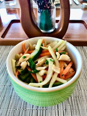 Spicy papaya salad at Vibe in Dubai