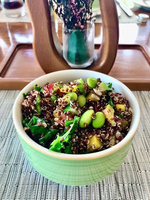 Curried quinoa at Vibe in Dubai