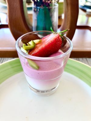 Vanilla beetroot shooter  at Vibe in Dubai