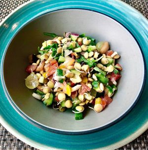 Sprouted bean salad  at The Spice Tree in Dubai