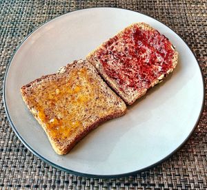 Gluten free toast with jams at The Spice Tree in Dubai