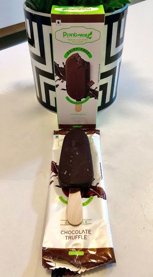 Chocolate truffle ice cream bar at Plantaway  in Dubai
