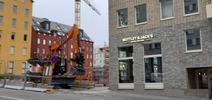 no siting outside but maybe in the spring when the renovation of the street is finished at Muttley & Jack's Coffee Roasters in Stockholm