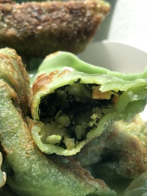 Spinach dumpling (vegan, no dairy no egg)  at House of Dosas in Hicksville