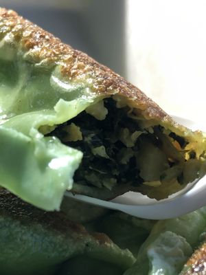Spinach dumpling (vegan, no dairy no egg)  at House of Dosas in Hicksville