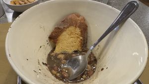 Zuppa contadina di legumi e cereali, talmente buona che ho dimenticato di fare la foto prima di iniziare a mangiare!  at Conzato in Matera