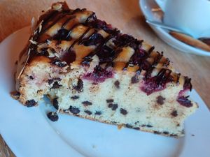 Cake with cherries and chocolate at Cafe am Rathaus in Todtnau