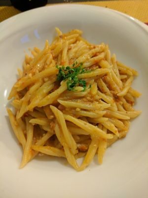 creamy pasta with hazelnut at So What?!? in Rome